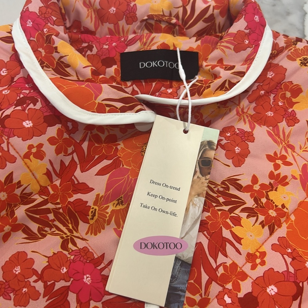 Dokoto‎ New With Tags Floral Quilted Jacket. Size S - Picture 10 of 12